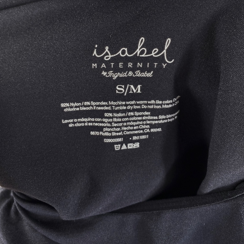 Isabel Maternity Seamless Black Tank - Picture 6 of 6